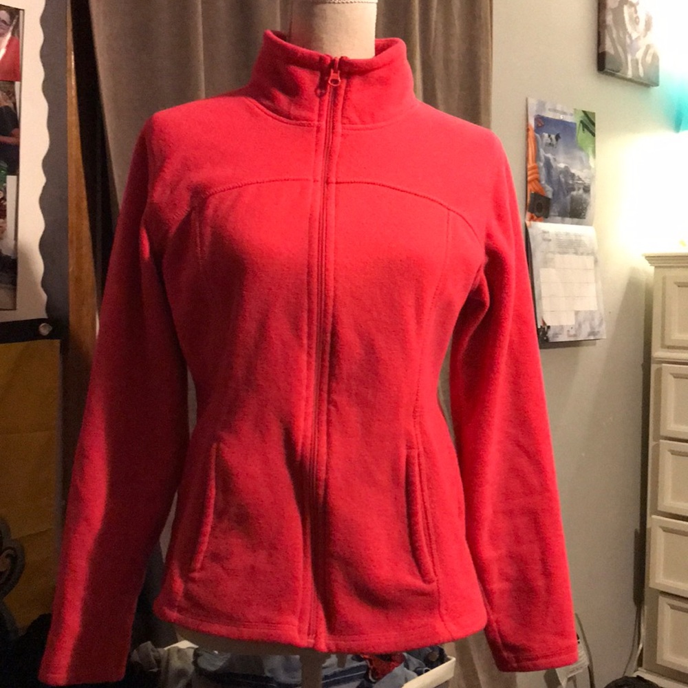 Pink zip up sweater